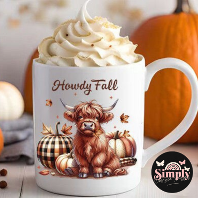 Howdy Fall Highland Tee & Mug
