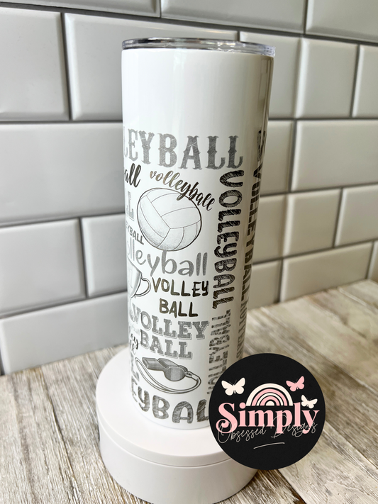 Laser Engraved Volleyball 20oz Tumbler *DISCOUNTED AT CHECKOUT*