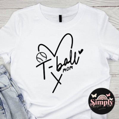 T-Ball Mom heart