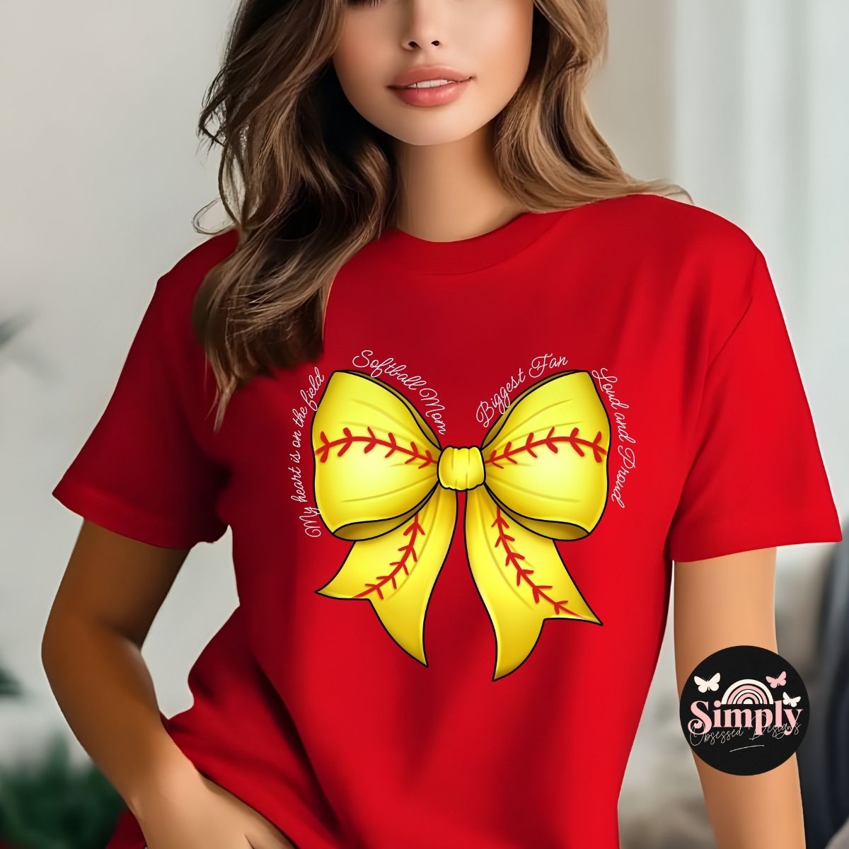 My heart is on the field Softball Coquette