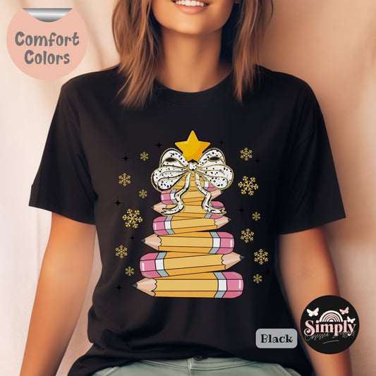 Pencil Coquette Christmas Tree