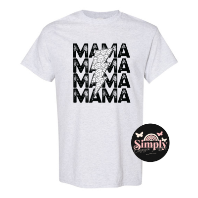 Volleyball Mama lightning bolt