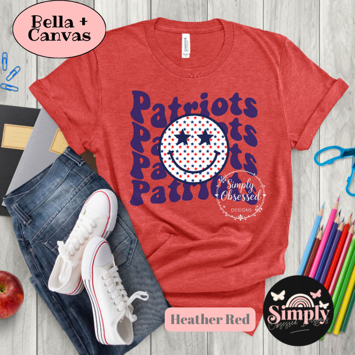 Patriots Stacked Smile Face