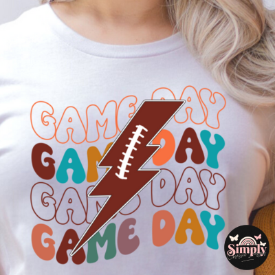 Game Day Football Lightning bolt