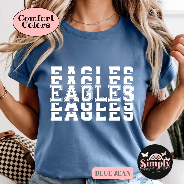 Eagles Text Stack Tee