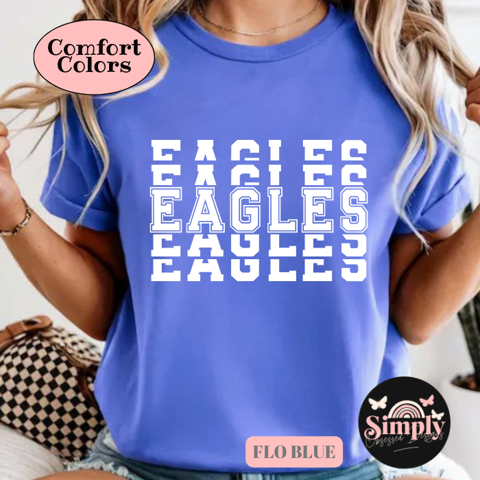 Eagles Text Stack Tee