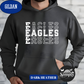 Eagles Stacked Hoodie- Unisex