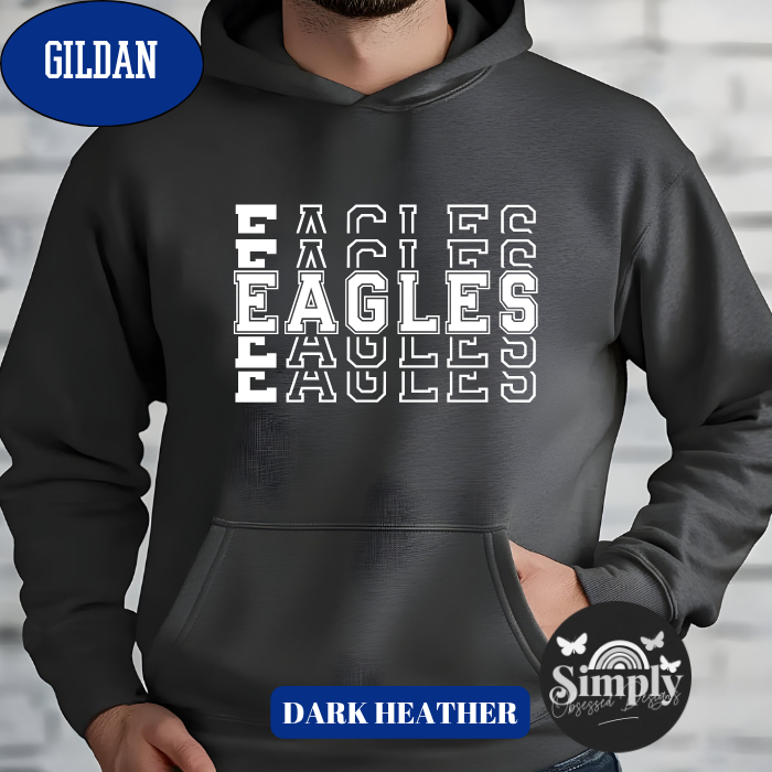Eagles Stacked Hoodie- Unisex