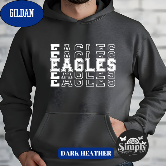 Eagles Stacked Hoodie- Unisex