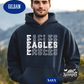 Eagles Stacked Hoodie- Unisex