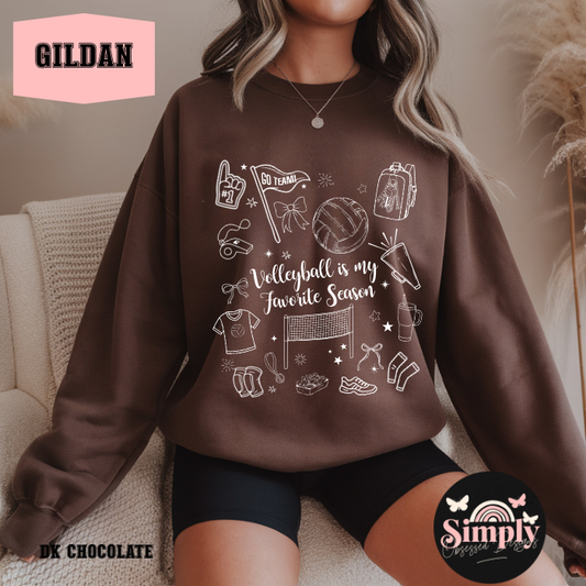 Volleyball is my Favorite Season Doodles