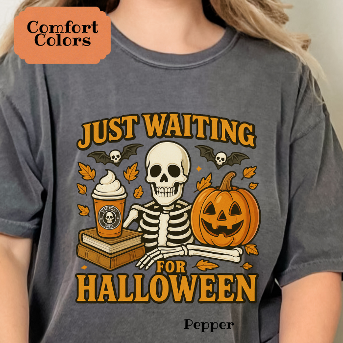 Just Waiting for Halloween Skeleton