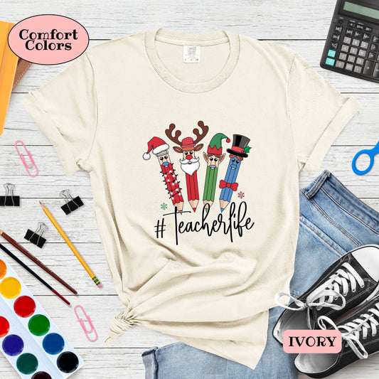 Teacher life Christmas Character Pencils