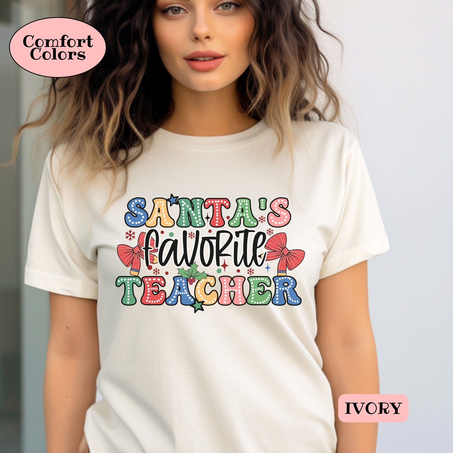 Santa's Favorite Teacher Tee Personalized