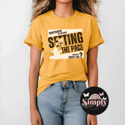 Setting the Pace , Volleyball Setter Tee