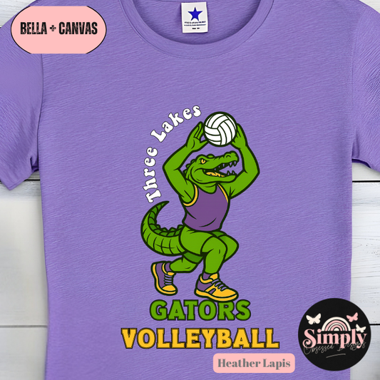 Three Lakes Setting Gator Volleyball tee