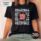 Volleyball Stack with Ball & Number