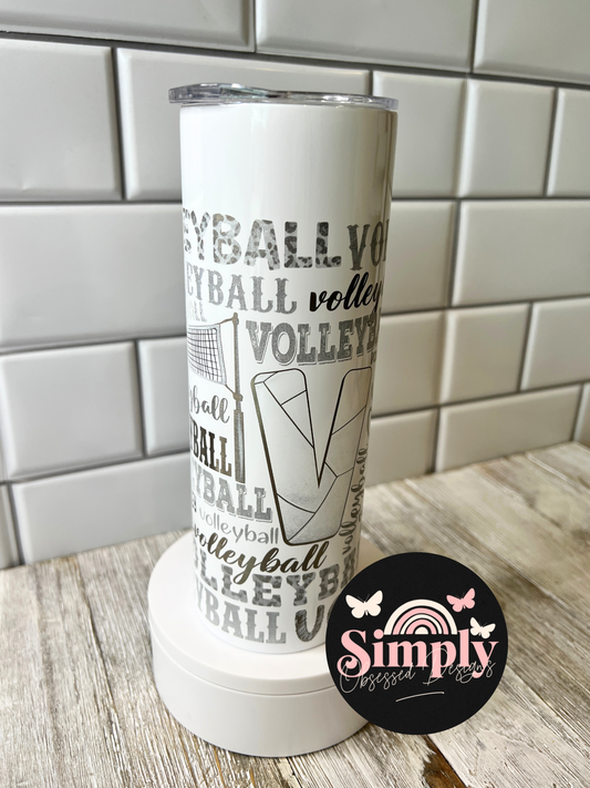 Laser Engraved Volleyball 20oz Tumbler *DISCOUNTED AT CHECKOUT*