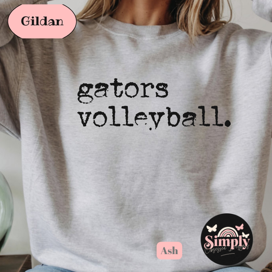 Gators Volleyball Sweatshirt Distressed font