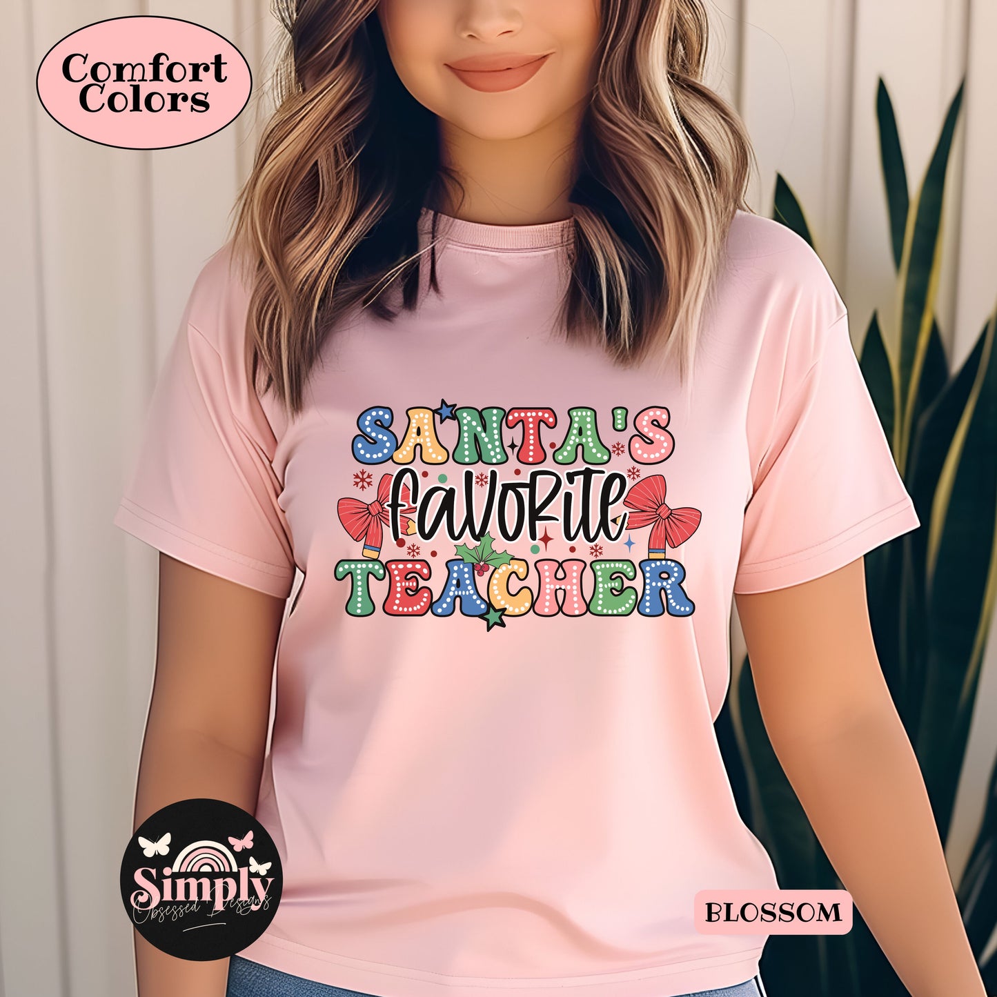 Santa's Favorite Teacher Tee Personalized