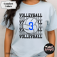 Volleyball Stack with Ball & Number